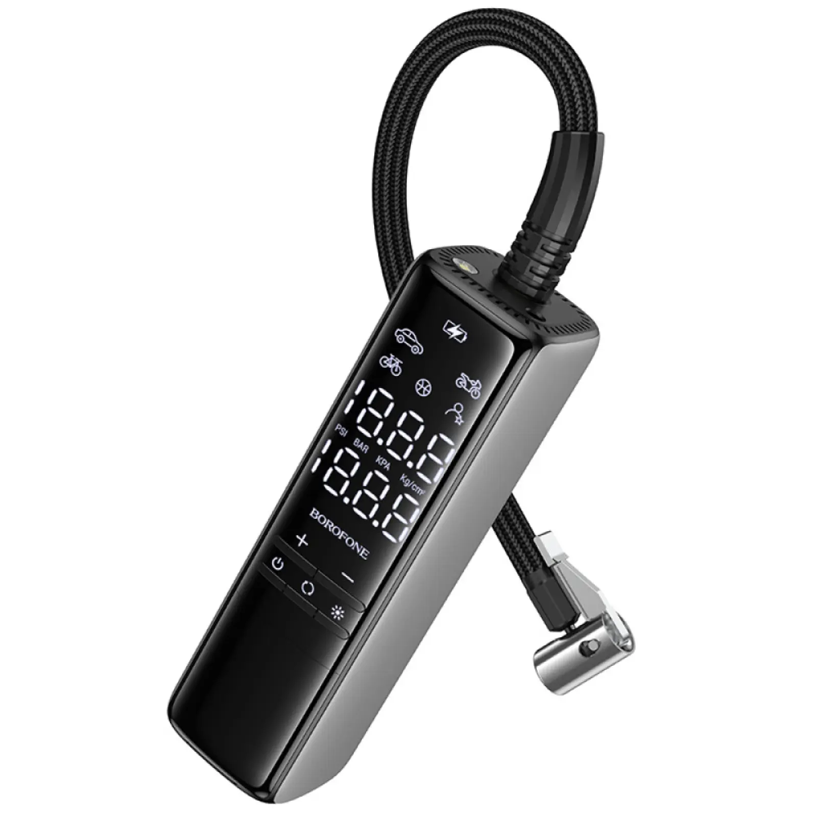 Уценка Автомобильный насос Borofone FC1 Air Pump, Мятая упаковка / Black Gray, купить оптом с доставкой