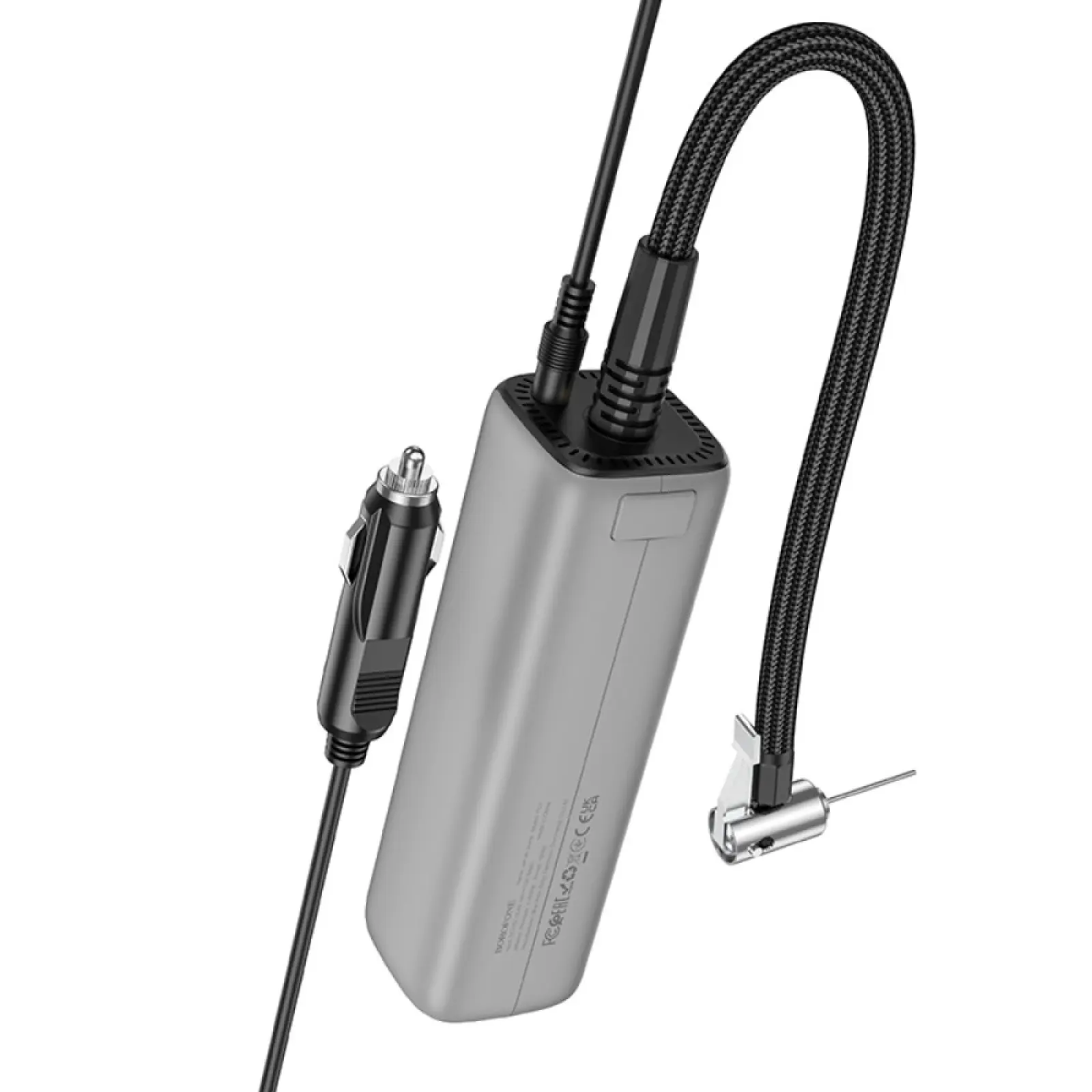 Уценка Автомобильный насос Borofone FC1 Air Pump, Мятая упаковка / Black Gray 6, купить оптом с доставкой