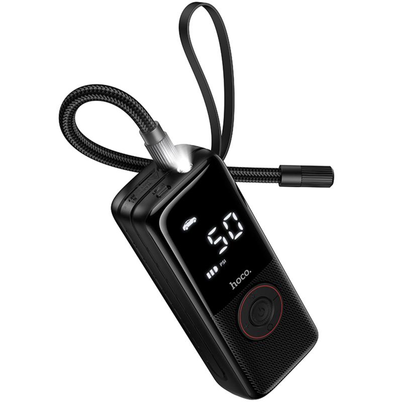 Автомобильный насос Hoco ZP18 Enlighten smart air pump на картинке №6