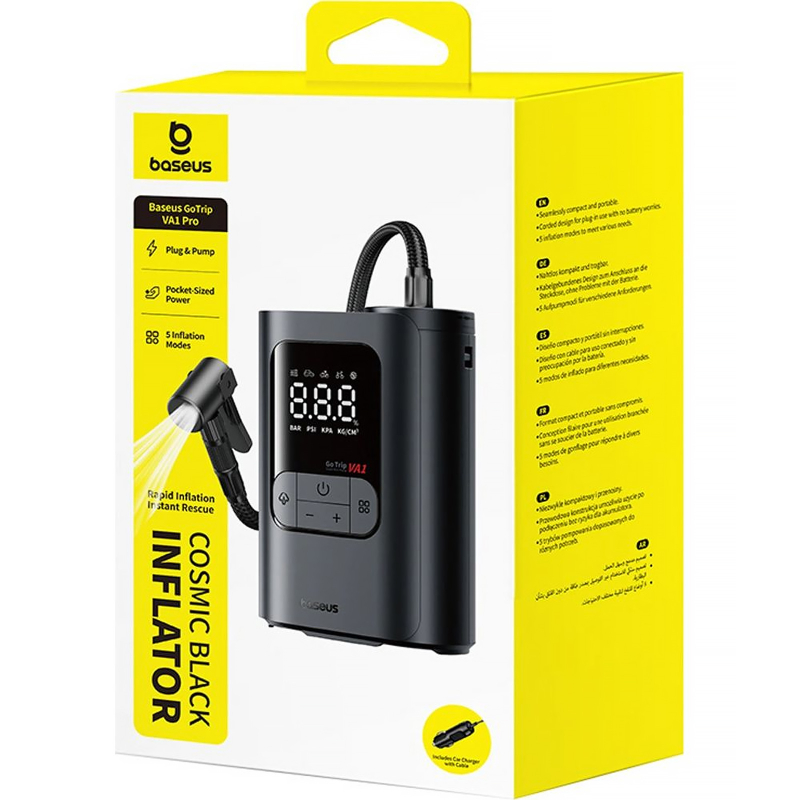 Портативный насос Baseus GoTrip VA1 Super Mini 22-Cylinder 5000 mAh (C01197) на картинке №2