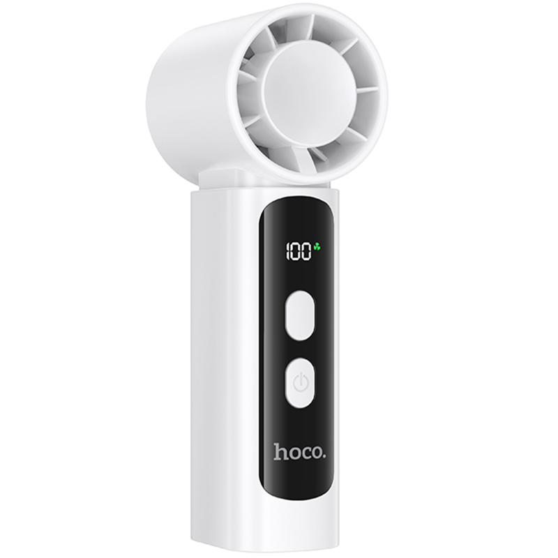 Портативный вентилятор Hoco HX601 handheld folding fan 3000 mAh, White, купить оптом с доставкой