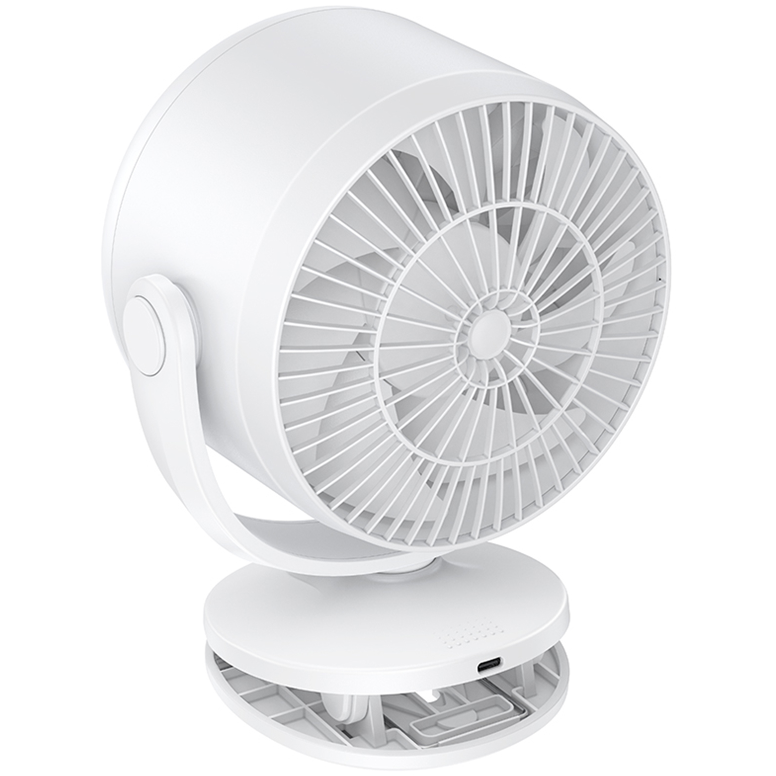 Портативный вентилятор Hoco HX608 handheld folding fan 3600 mAh, White 4, купить оптом с доставкой