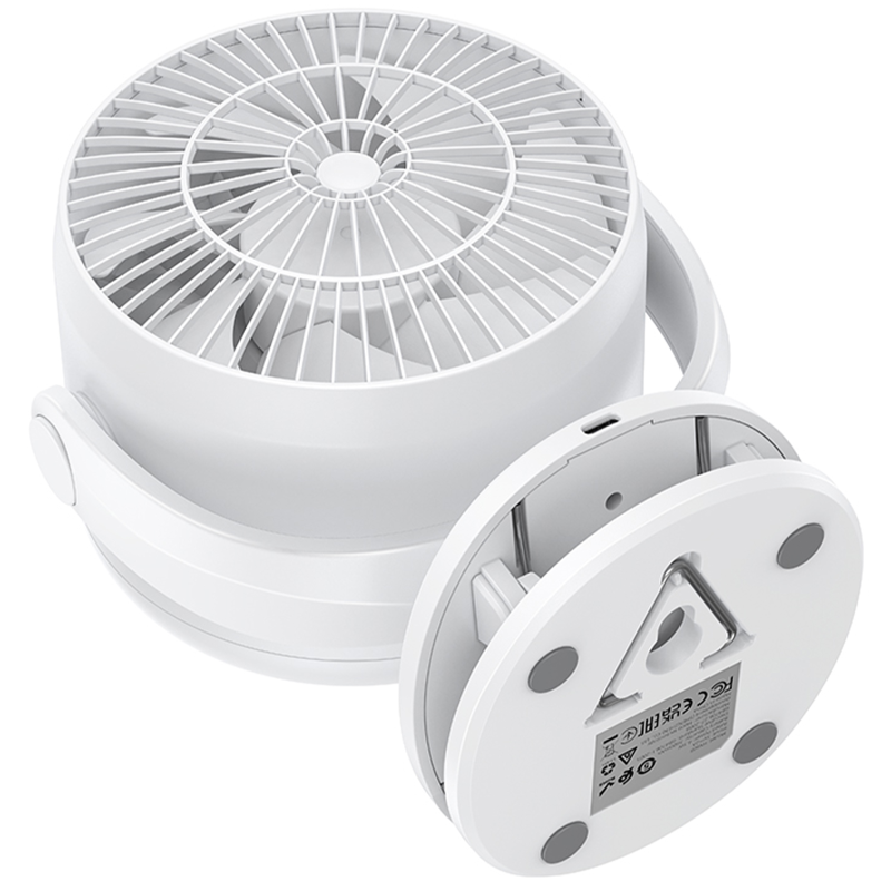 Портативный вентилятор Hoco HX608 handheld folding fan 3600 mAh, White 5, купить оптом с доставкой