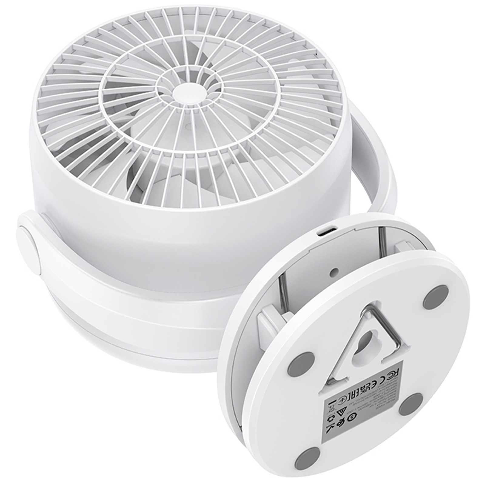 Портативный вентилятор Hoco HX608 handheld folding fan 3600 mAh, White 5, купить оптом с доставкой