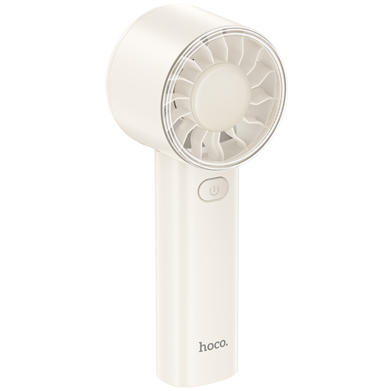 Портативный вентилятор Hoco HX600 handheld folding fan 1200 mAh, White, купить оптом с доставкой
