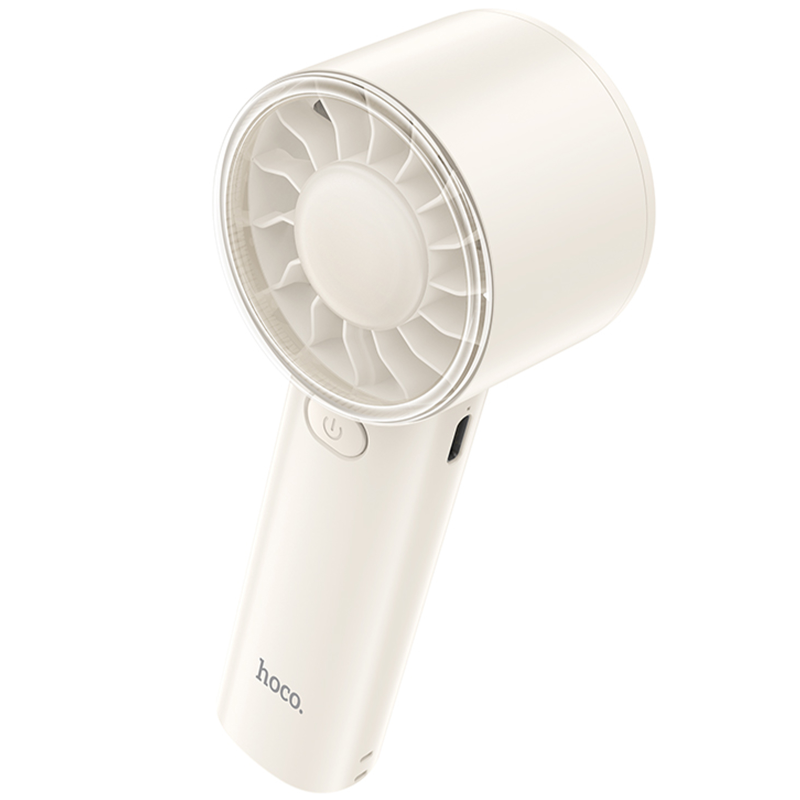 Портативный вентилятор Hoco HX600 handheld folding fan 1200 mAh, White 2, купить оптом с доставкой