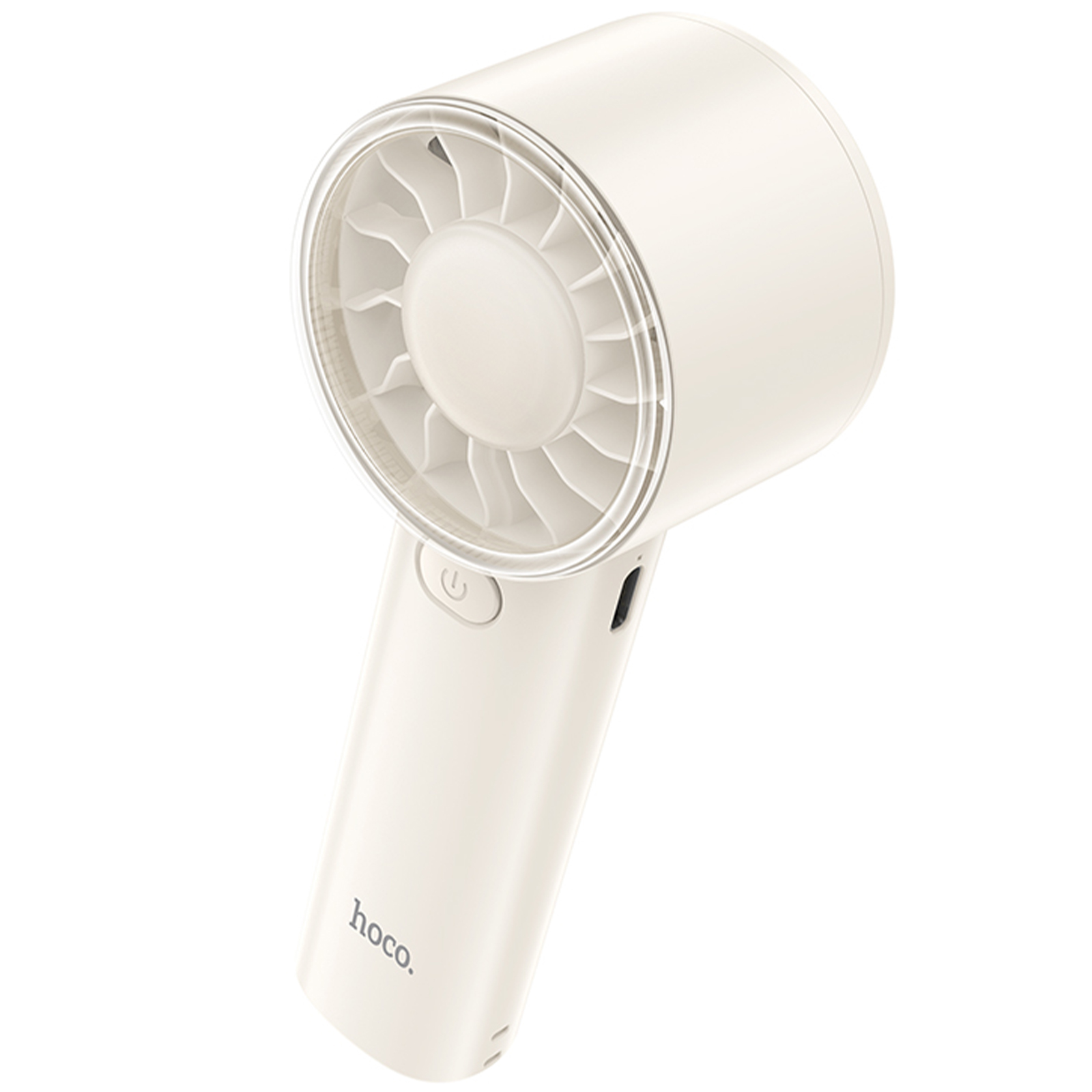 Портативный вентилятор Hoco HX600 handheld folding fan 1200 mAh, White 2, купить оптом с доставкой