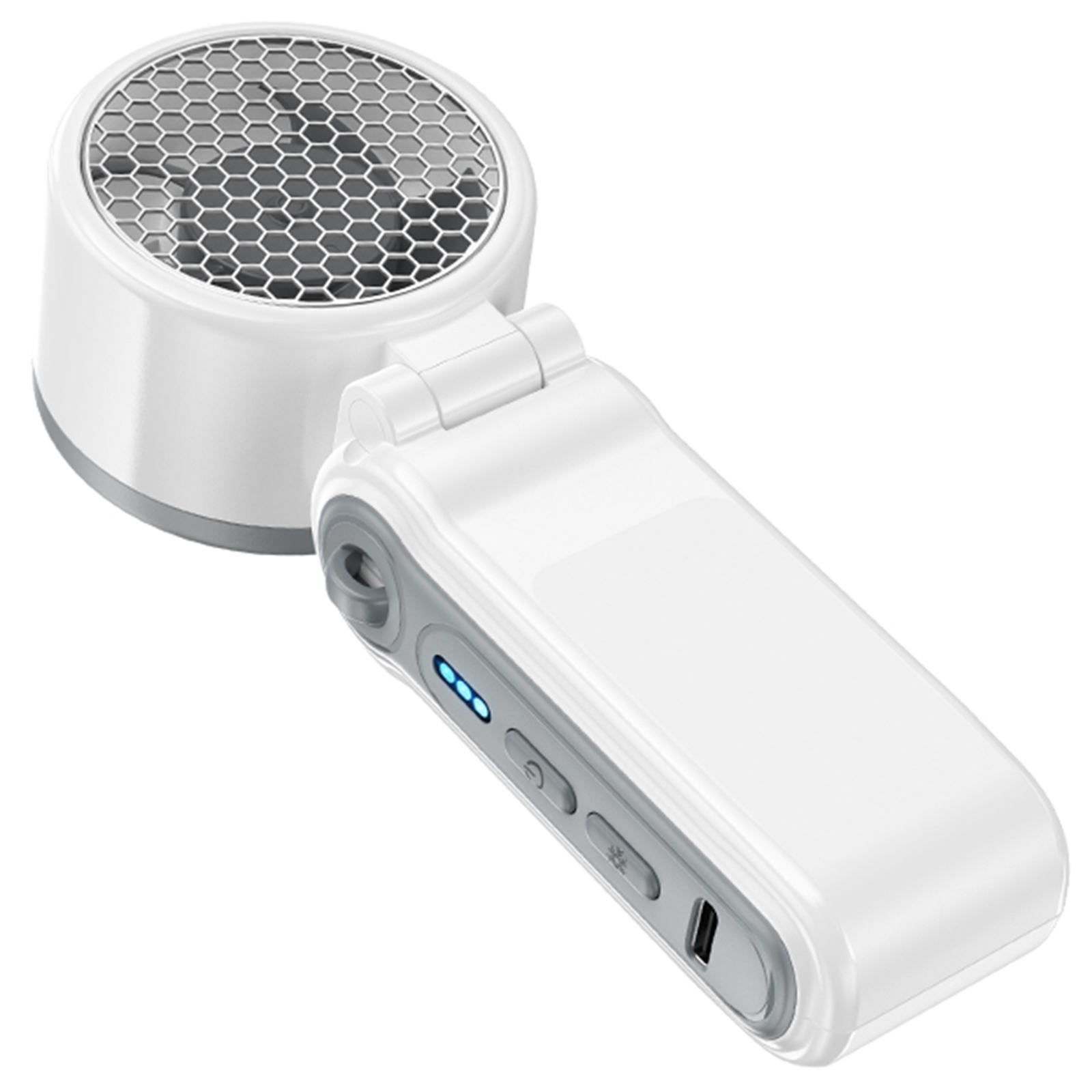 Портативный вентилятор Hoco HX604 handheld folding fan 3000 mAh, White 1, купить оптом с доставкой