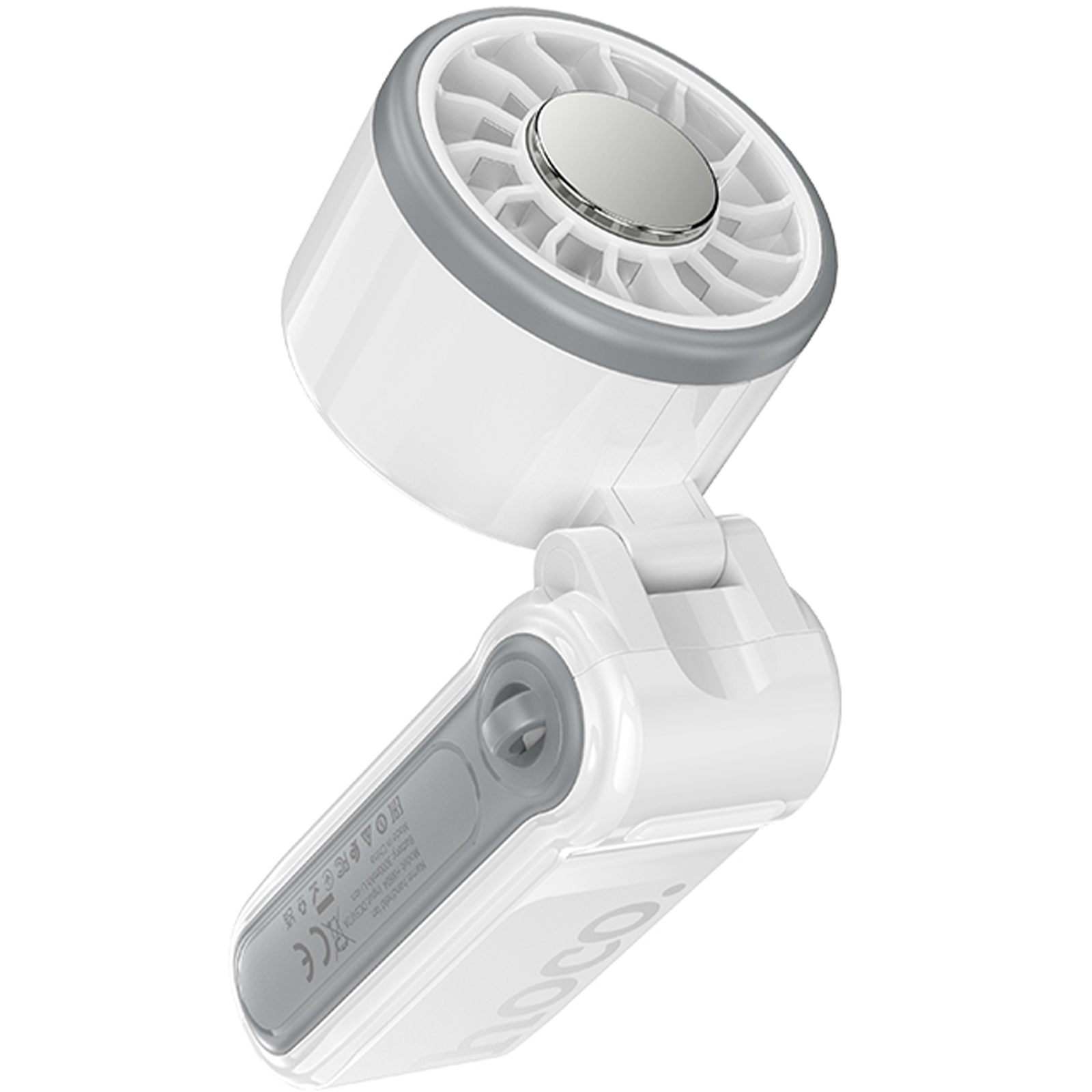 Портативный вентилятор Hoco HX604 handheld folding fan 3000 mAh, White 2, купить оптом с доставкой