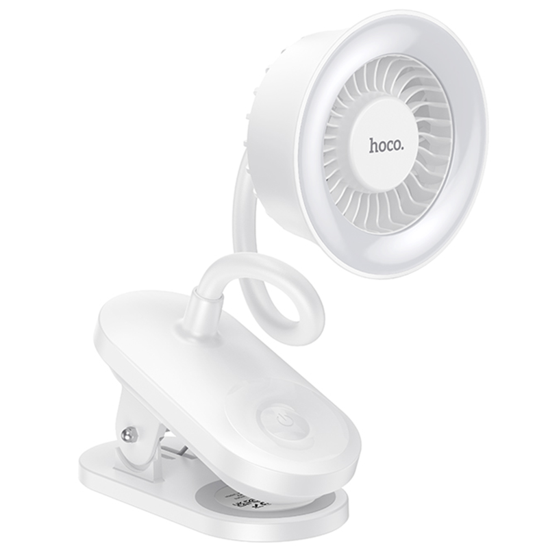Портативный вентилятор Hoco HX610 handheld folding fan 1800 mAh, White 2, купить оптом с доставкой