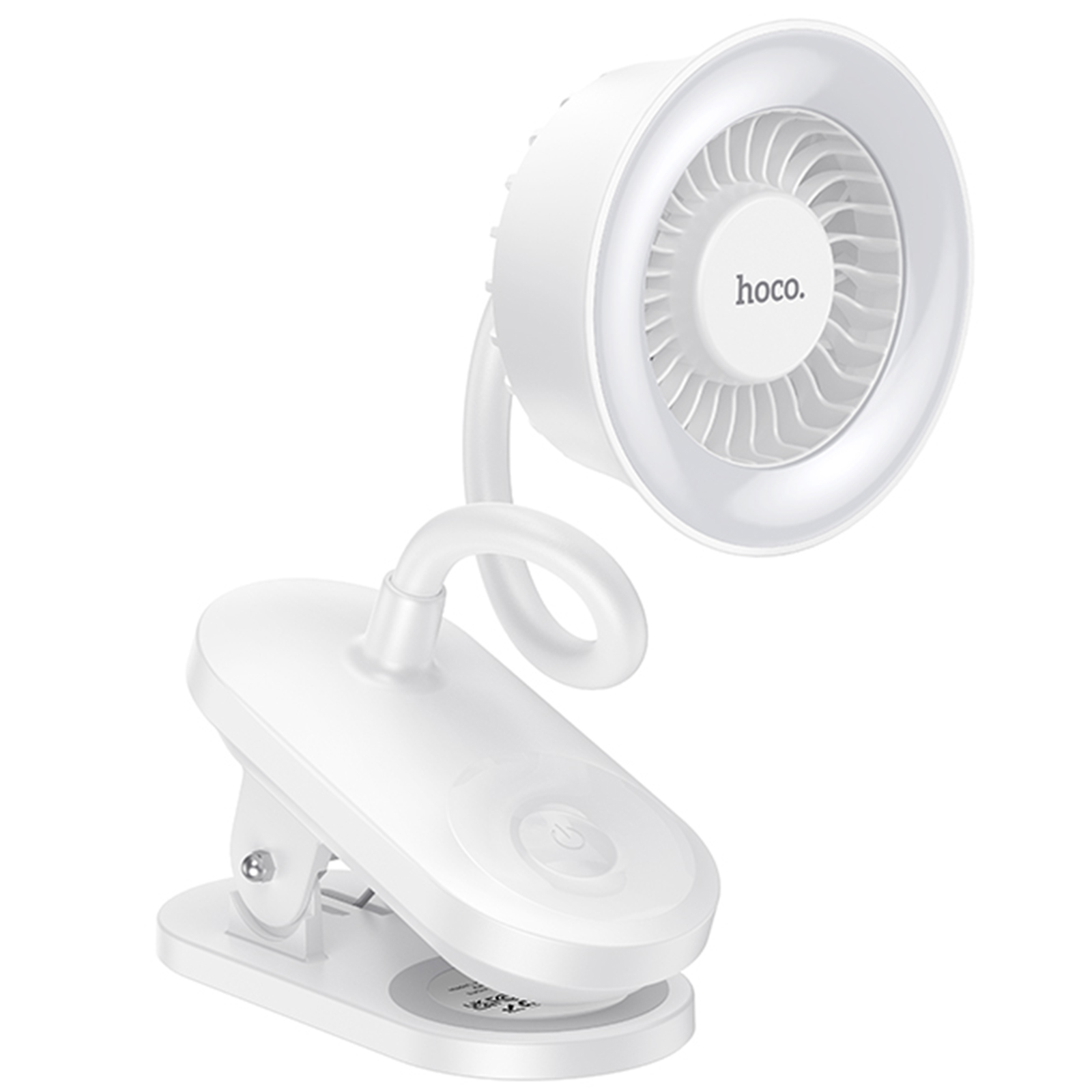 Портативный вентилятор Hoco HX610 handheld folding fan 1800 mAh, White 2, купить оптом с доставкой