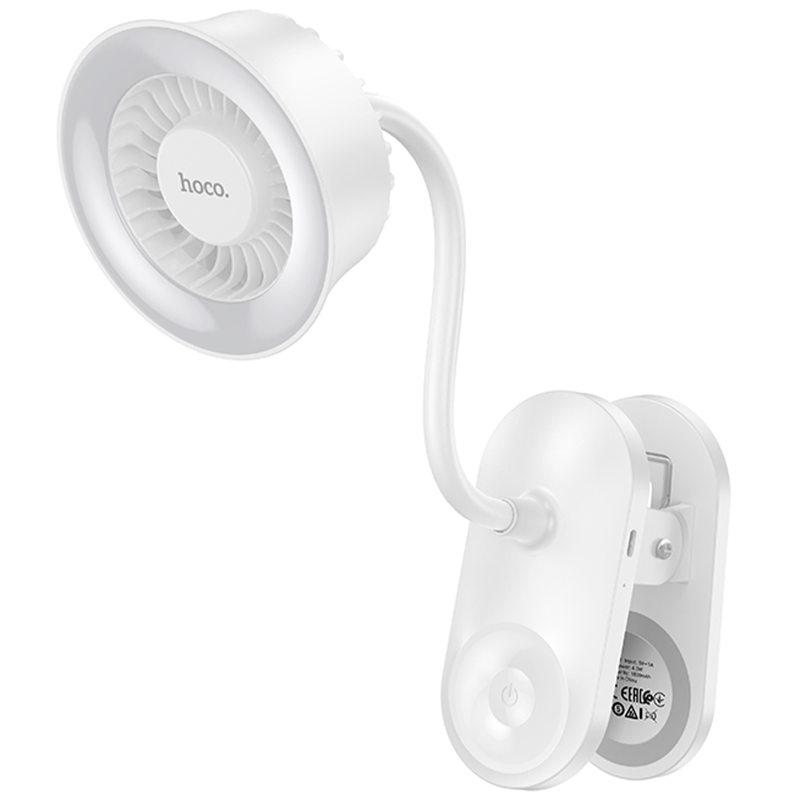 Портативный вентилятор Hoco HX610 handheld folding fan 1800 mAh, White 3, купить оптом с доставкой