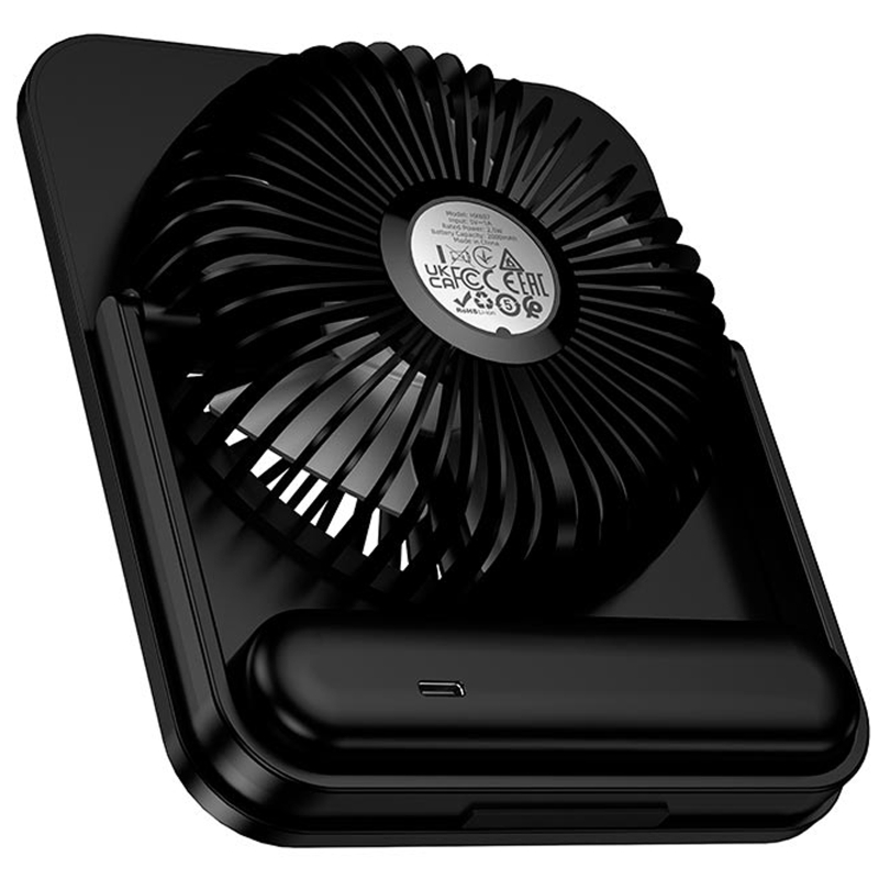 Портативный вентилятор Hoco HX607 handheld folding fan 2000 mAh на картинке №3