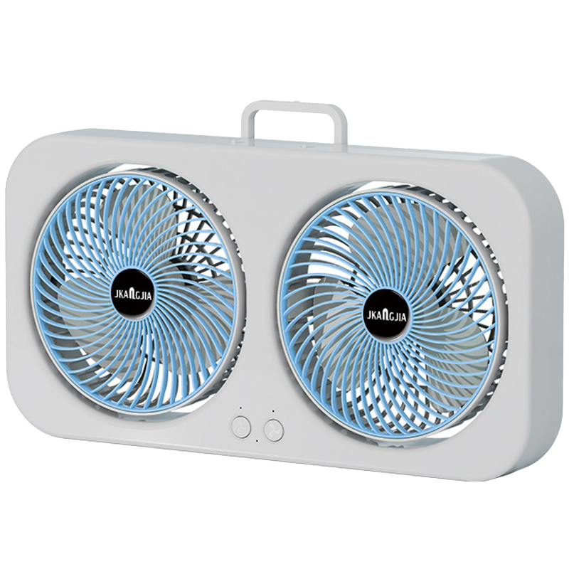 Настольный вентилятор F105 Dual-Fan Design 1800mAh, Blue, купить оптом с доставкой