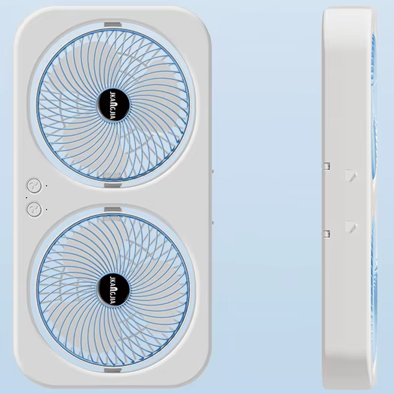 Настольный вентилятор F105 Dual-Fan Design 1800mAh, Blue 1, купить оптом с доставкой