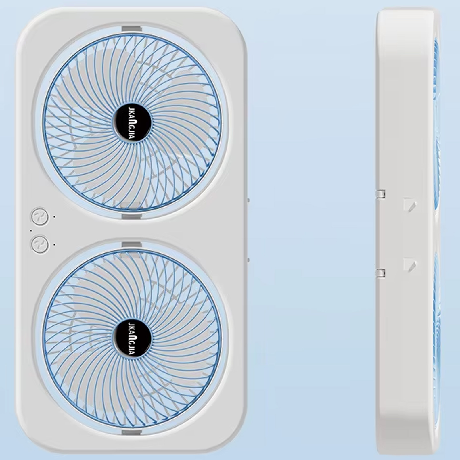 Настольный вентилятор F105 Dual-Fan Design 1800mAh, Blue 1, купить оптом с доставкой