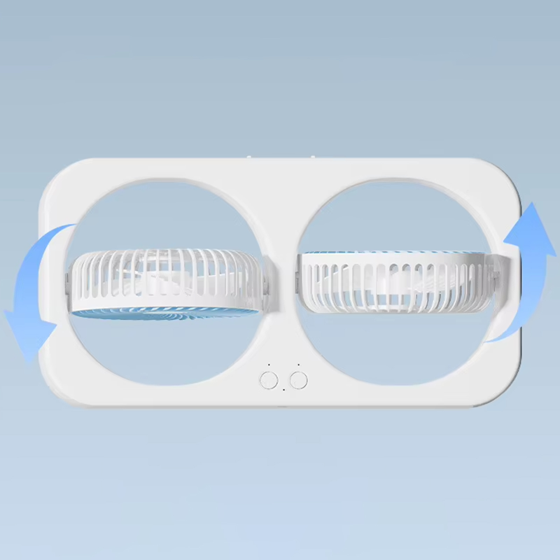 Настольный вентилятор F105 Dual-Fan Design 1800mAh, Blue 3, купить оптом с доставкой