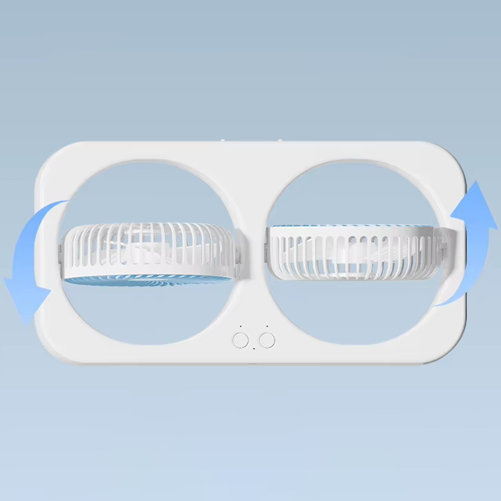 Настольный вентилятор F105 Dual-Fan Design 1800mAh, Blue 3, купить оптом с доставкой