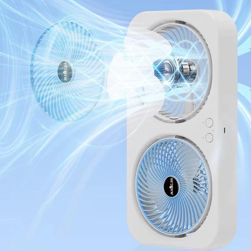 Настольный вентилятор F105 Dual-Fan Design 1800mAh, Blue 5, купить оптом с доставкой