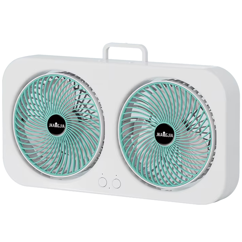 Настольный вентилятор F105 Dual-Fan Design 1800mAh, Green, купить оптом с доставкой