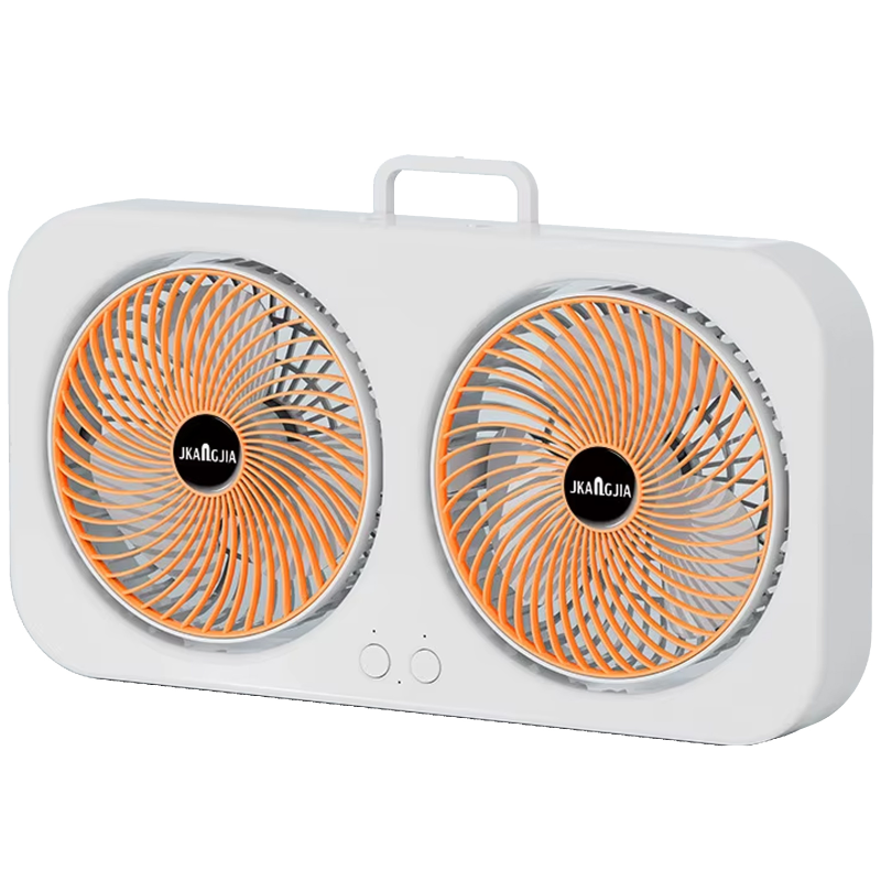 Настольный вентилятор F105 Dual-Fan Design 1800mAh, Yellow, купить оптом с доставкой