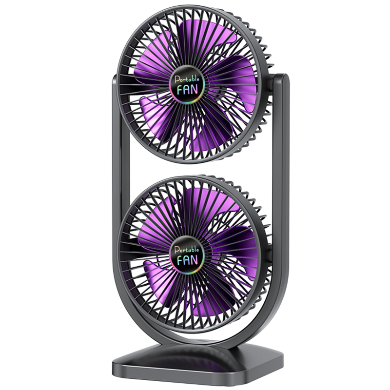 Настольный вентилятор S30 Dual-Fan 3000mAh, Black, купить оптом с доставкой