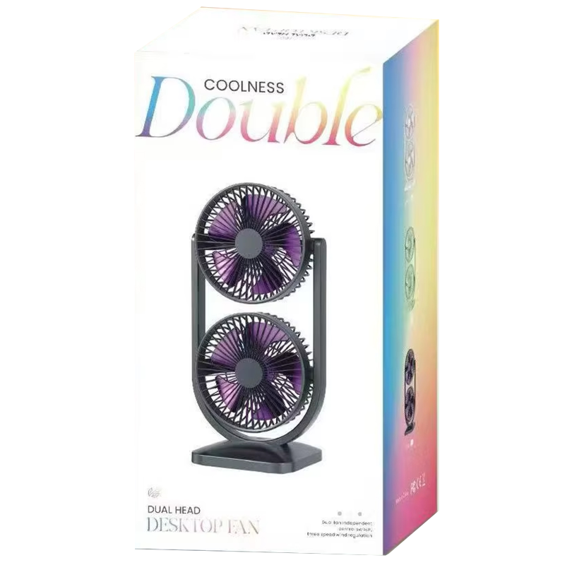 Настольный вентилятор S30 Dual-Fan 3000mAh, Black 2, купить оптом с доставкой