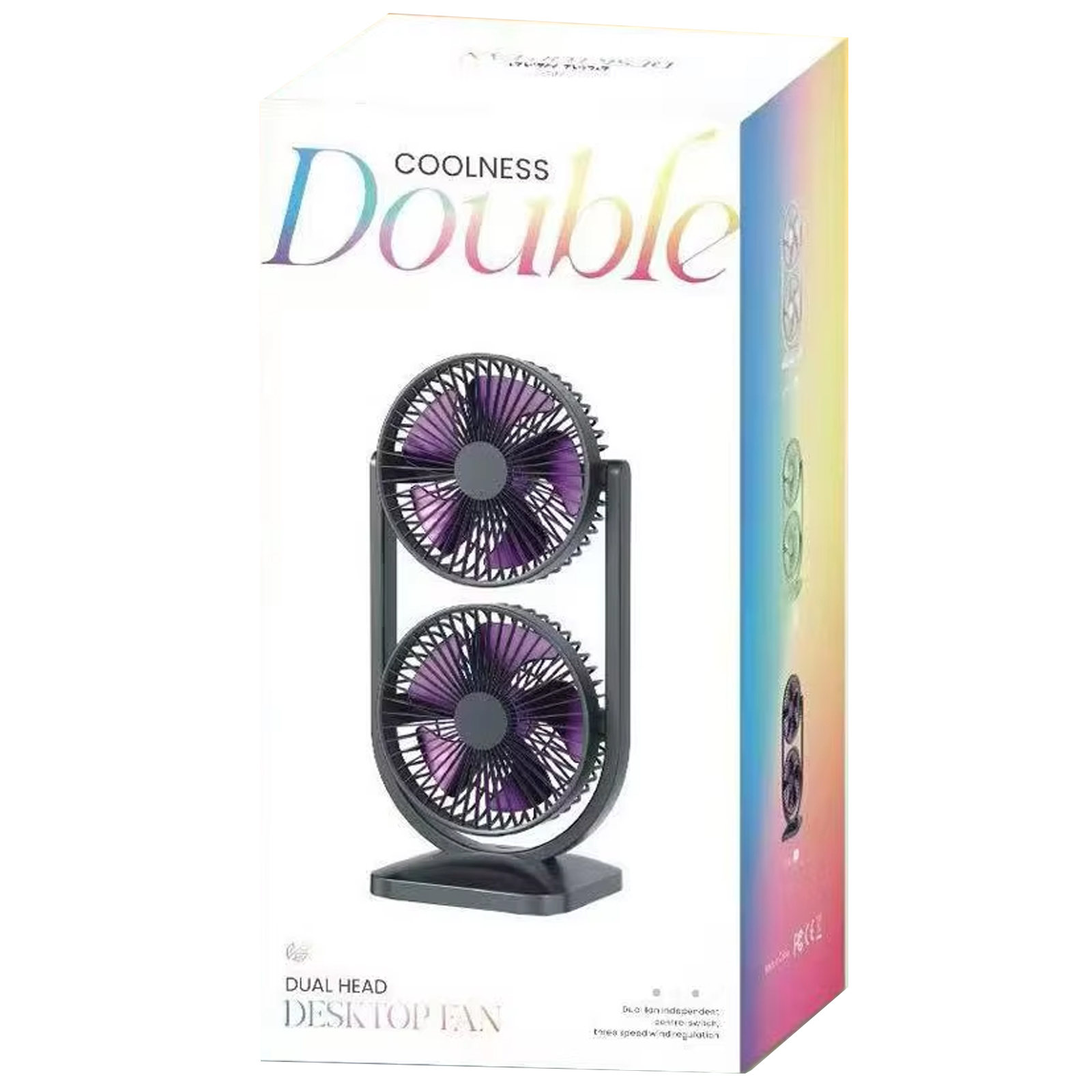 Настольный вентилятор S30 Dual-Fan 3000mAh, Black 2, купить оптом с доставкой