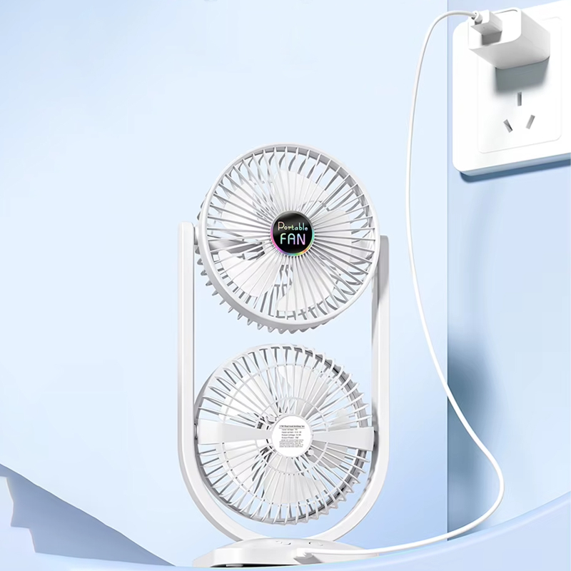 Настольный вентилятор S30 Dual-Fan 3000mAh на картинке №3
