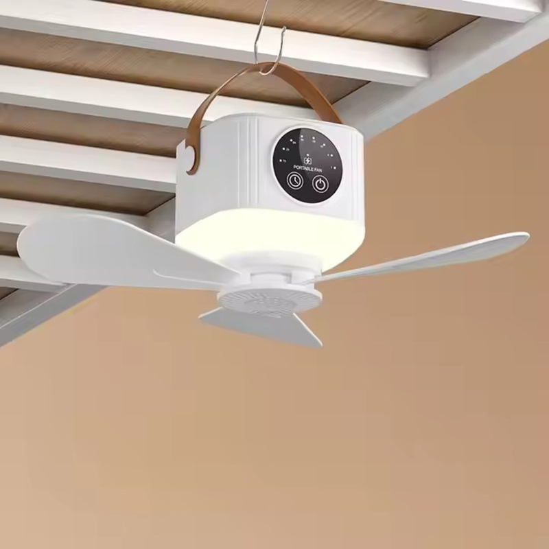 Портативный вентилятор D01 with LED and remote control 7200mAh, White 2, купить оптом с доставкой