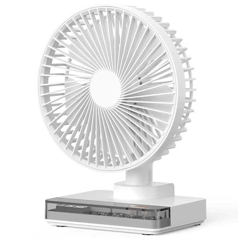Настільний вентилятор DF11-B with clock 7200 mAh, White, купити оптом з доставкою