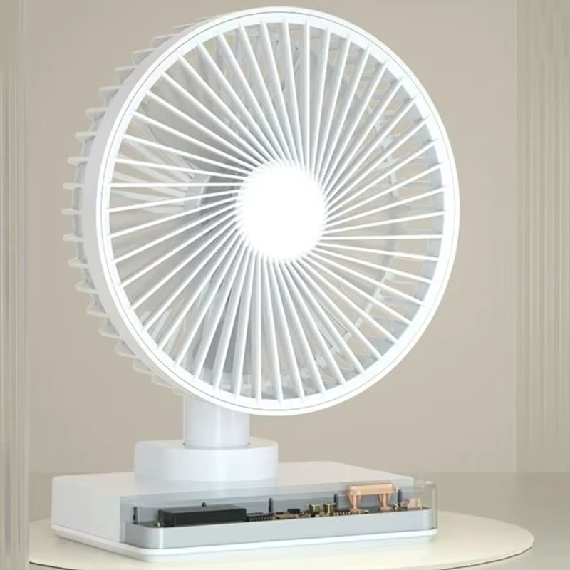 Настільний вентилятор DF11-B with clock 7200 mAh, White 2, купити оптом з доставкою
