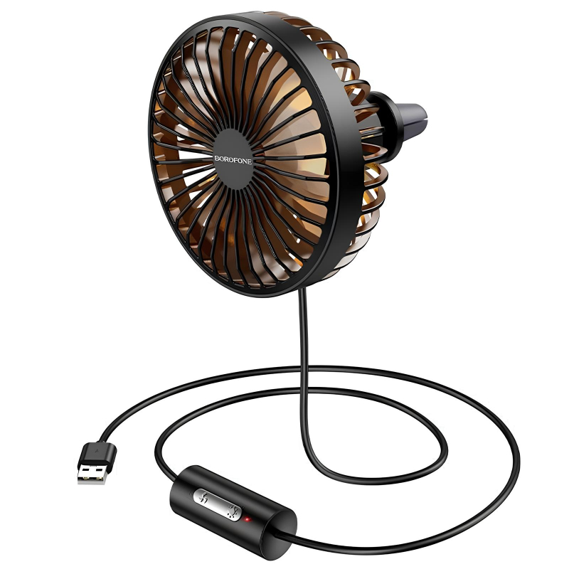 Вентилятор автомобильный Borofone DBF11 three speed (USB-A) на картинке №1