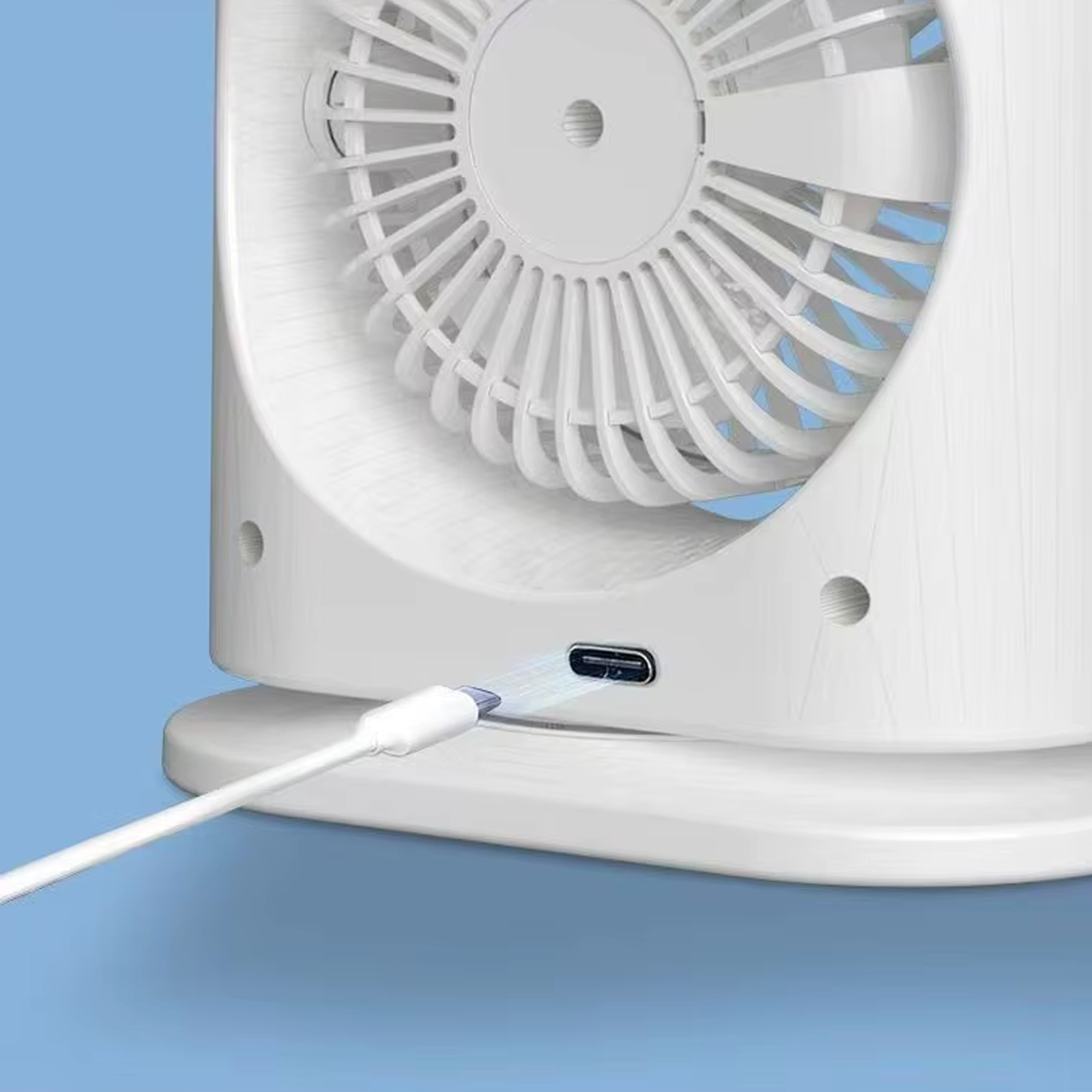Уценка Настольный вентилятор F12 Spray Dual-Fan 2in1 с водяным охлаждением 1800mAh, Мятая упаковка / White 3, купить оптом с доставкой