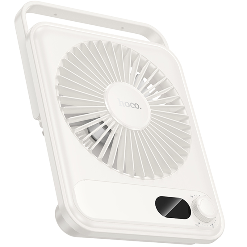 Уценка Портативный вентилятор Hoco HX607 handheld folding fan 2000 mAh, Вскрытая упаковка / White 1, купить оптом с доставкой