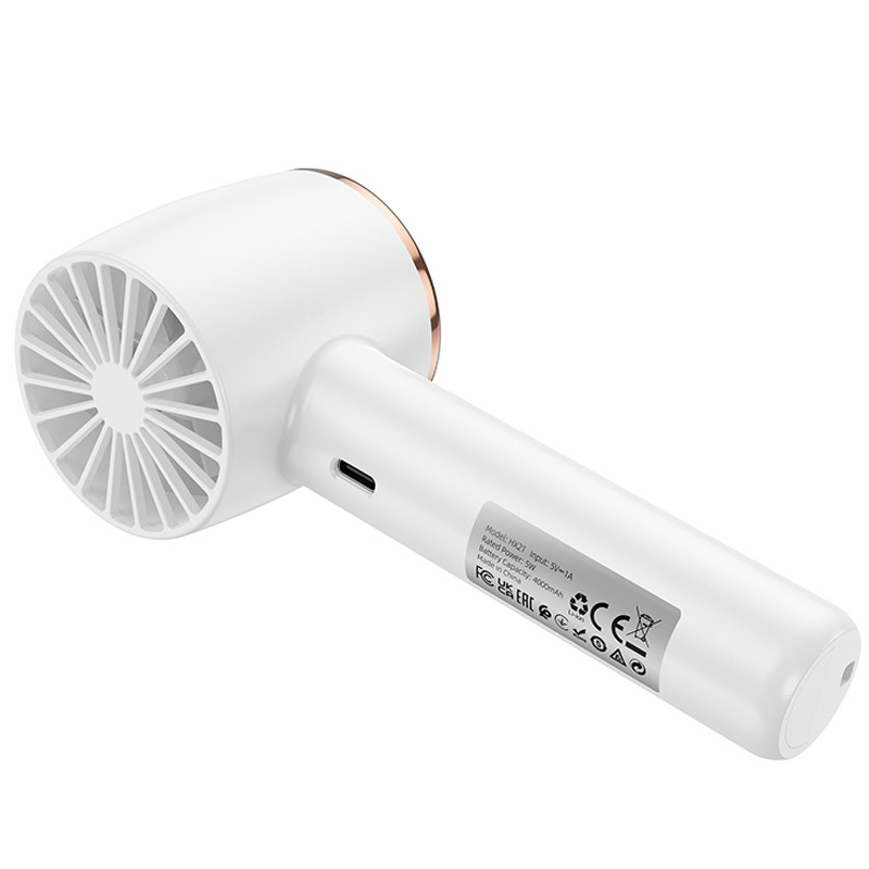 Портативный вентилятор Hoco HX21 Wind high speed handheld fan 4000 mAh на картинке №5