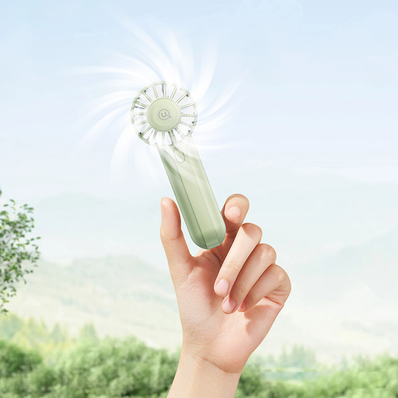 Портативный вентилятор Usams ZB288 Handheld mini fan 1200 mAh на картинке №2