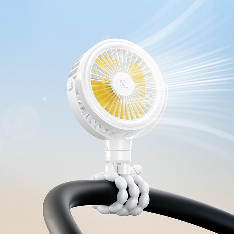 Портативный вентилятор Usams ZB289 Baby Stroller fan 2000mAh на картинке №5