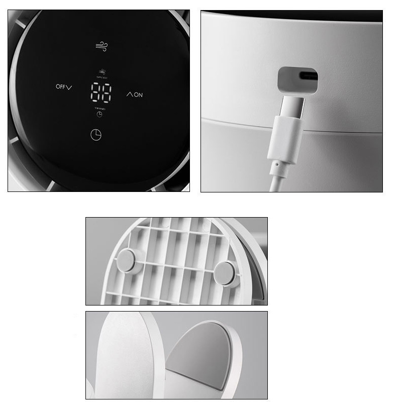 Настільний вентилятор F7 з затискачем 4000mAh на малюнкі №7