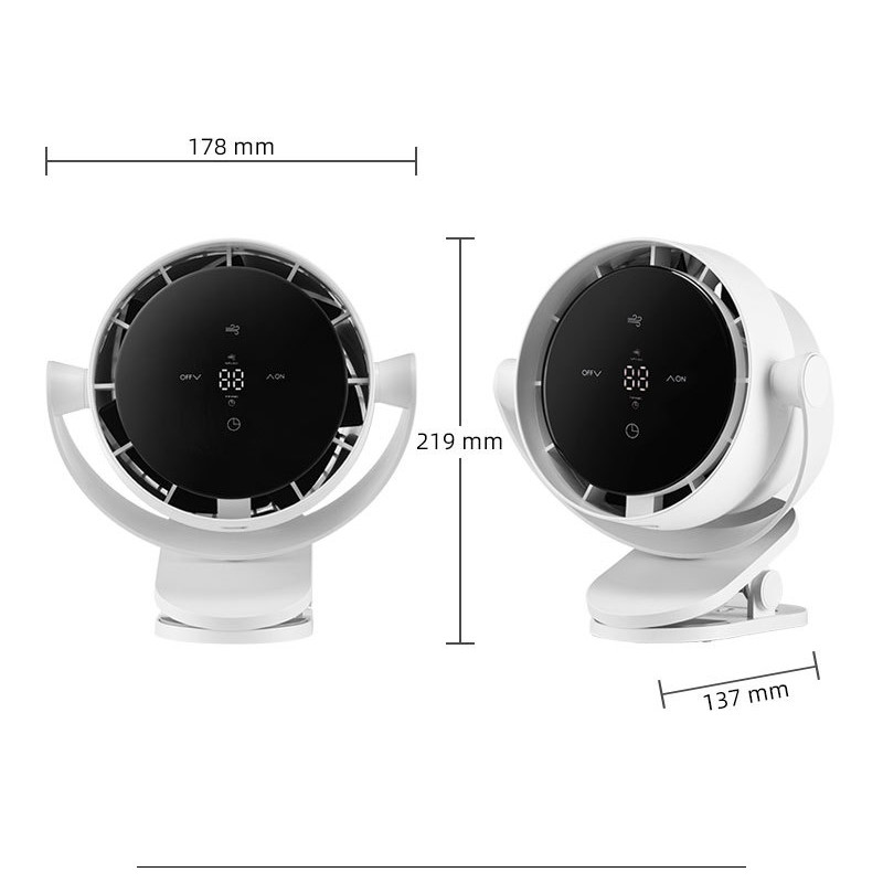 Настільний вентилятор F7 з затискачем 4000mAh на малюнкі №8