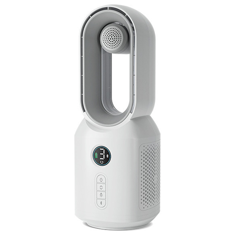 Настільний вентилятор F8 3in1 з Bluetooth-динаміком і нічником 4000mAh на малюнкі №1