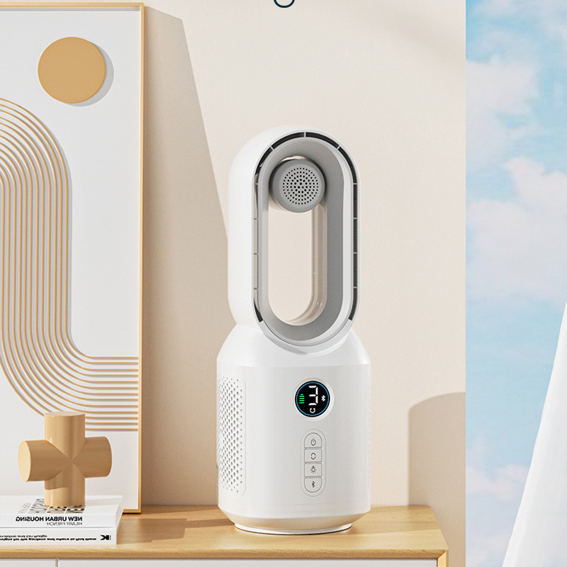 Настільний вентилятор F8 3in1 з Bluetooth-динаміком і нічником 4000mAh на малюнкі №2