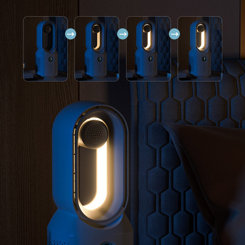 Настільний вентилятор F8 3in1 з Bluetooth-динаміком і нічником 4000mAh на малюнкі №6