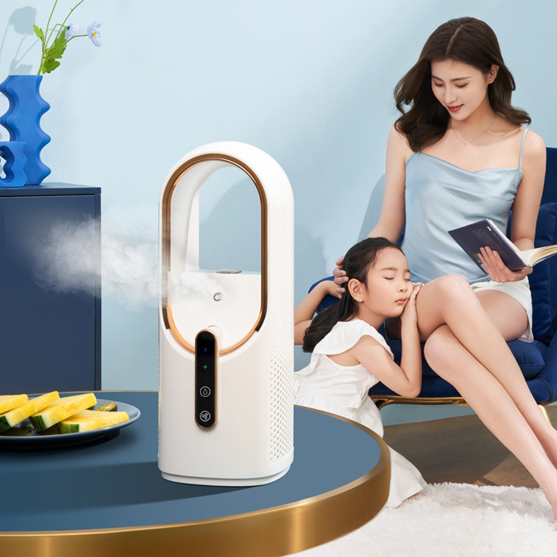 Настільний вентилятор F6 2in1 з зволожувачем повітря 2200mAh на малюнкі №7