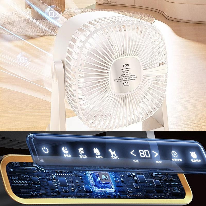 Настільний вентилятор F16 Smart 4000mAh на малюнкі №5