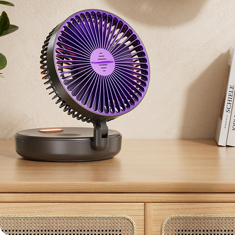 Портативный вентилятор Folding Light Fan 3in1 5000mAh на картинке №2