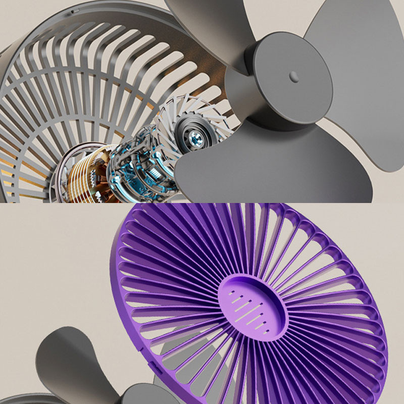 Портативный вентилятор Folding Light Fan 3in1 5000mAh на картинке №5