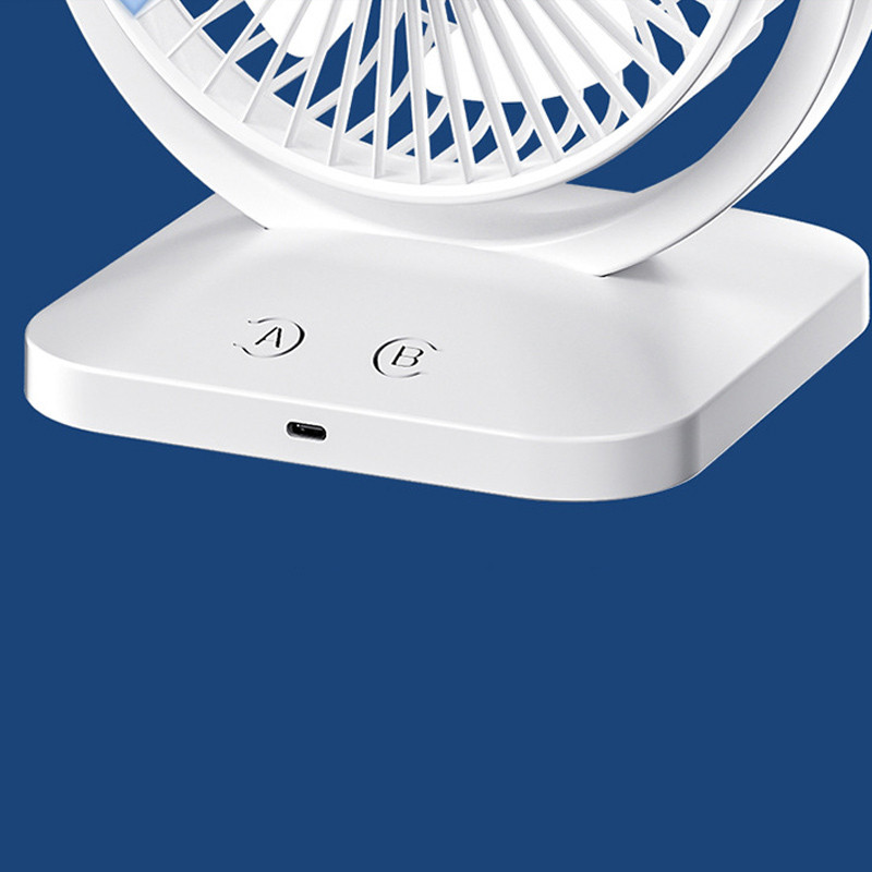 Настільний вентилятор Double head з регулюванням кута нахилу 3000 mAh на малюнкі №5