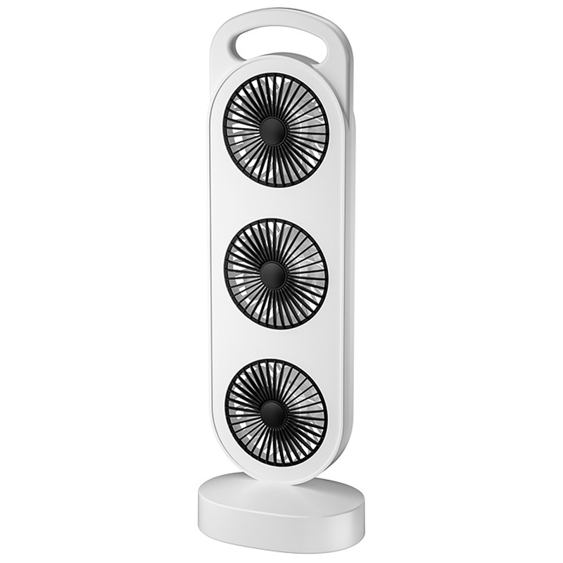 Настольный вентилятор Three Head Fan 1200 mAh, Black, купить оптом с доставкой