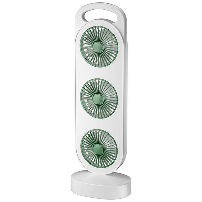 Настольный вентилятор Three Head Fan 1200 mAh, Green, купить оптом с доставкой
